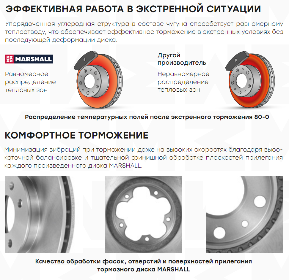 Тормозной диск Mercedes-Benz: Cls-Class, E-Class, Glk-Class - Marshall